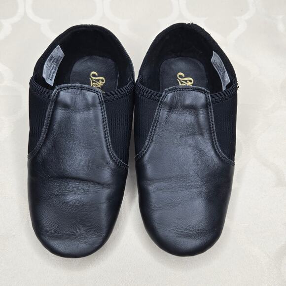 STELLE Black Leather Split Sole Jazz/Contemporary Dance Shoes Size 12.5 ML - Picture 3 of 9